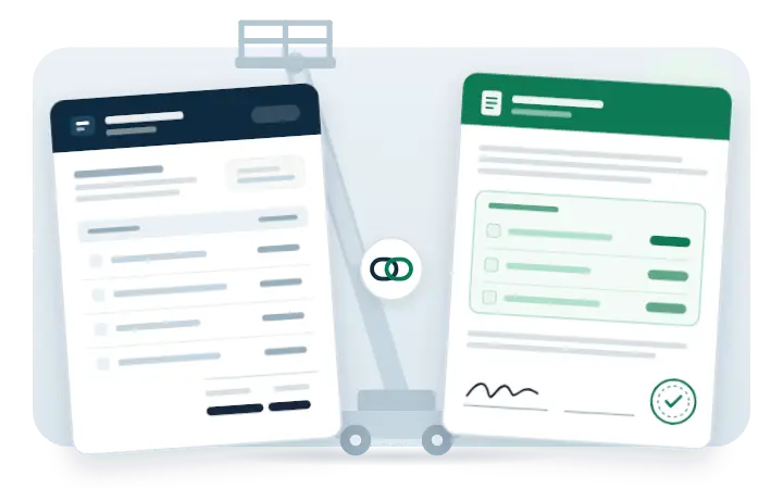 Illustration: a rental invoice paired with the rate agreement that applied to it.